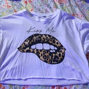 Kiss me wild crop top